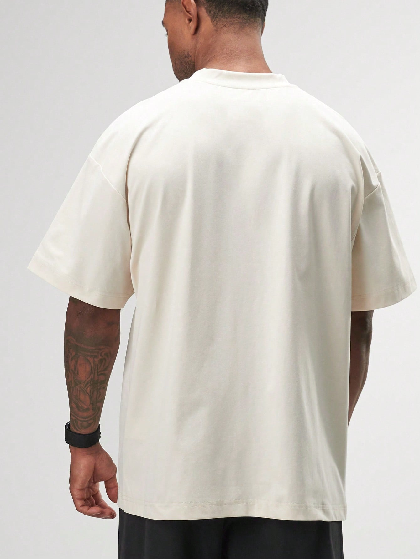 Men's Letter Print Round Neck Short Sleeve Casual Versatile T-Shirt, Summer