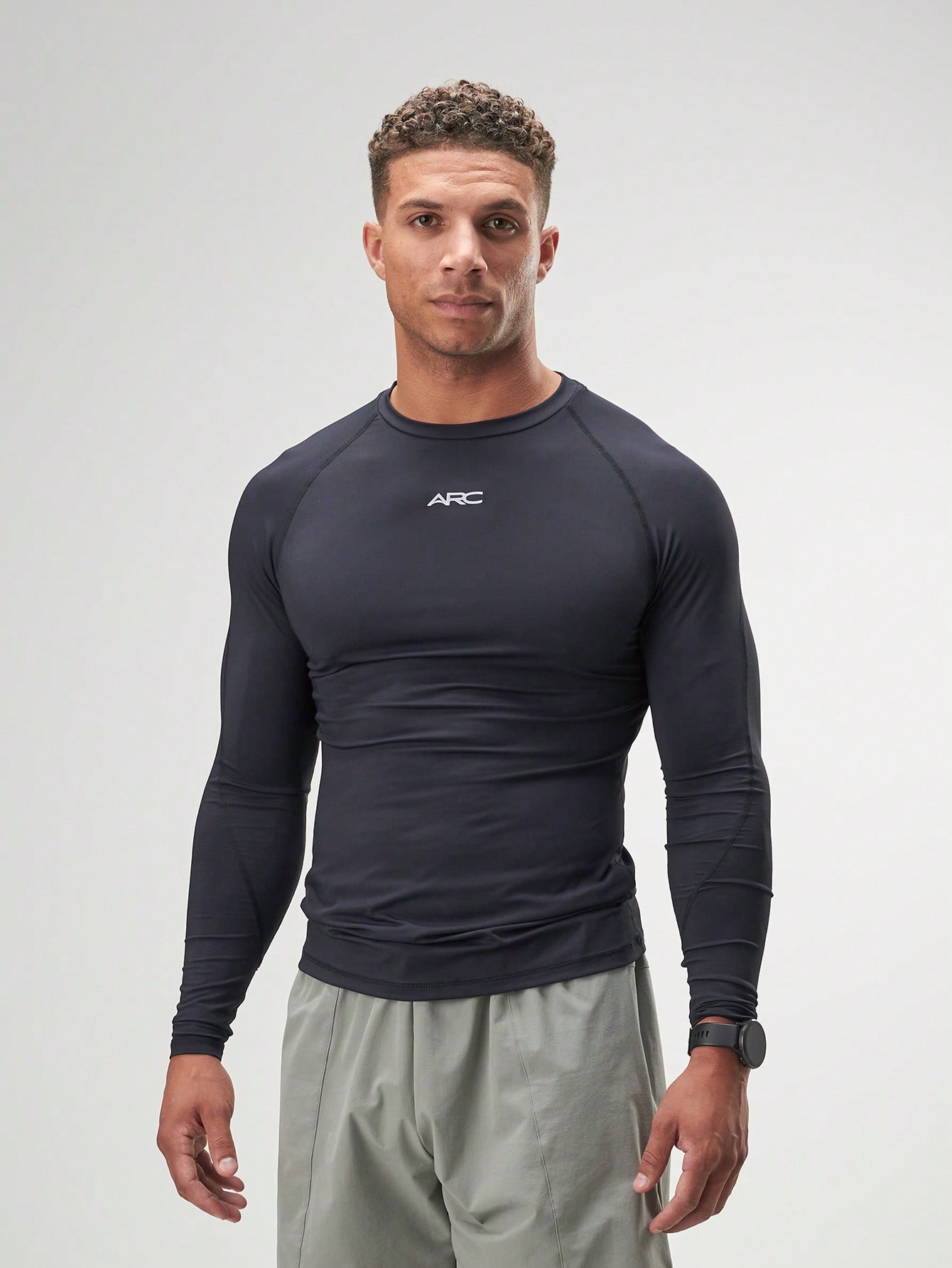 ARC Activewear Performance Compression Top T Shirt Gym Workout Long Sleeve