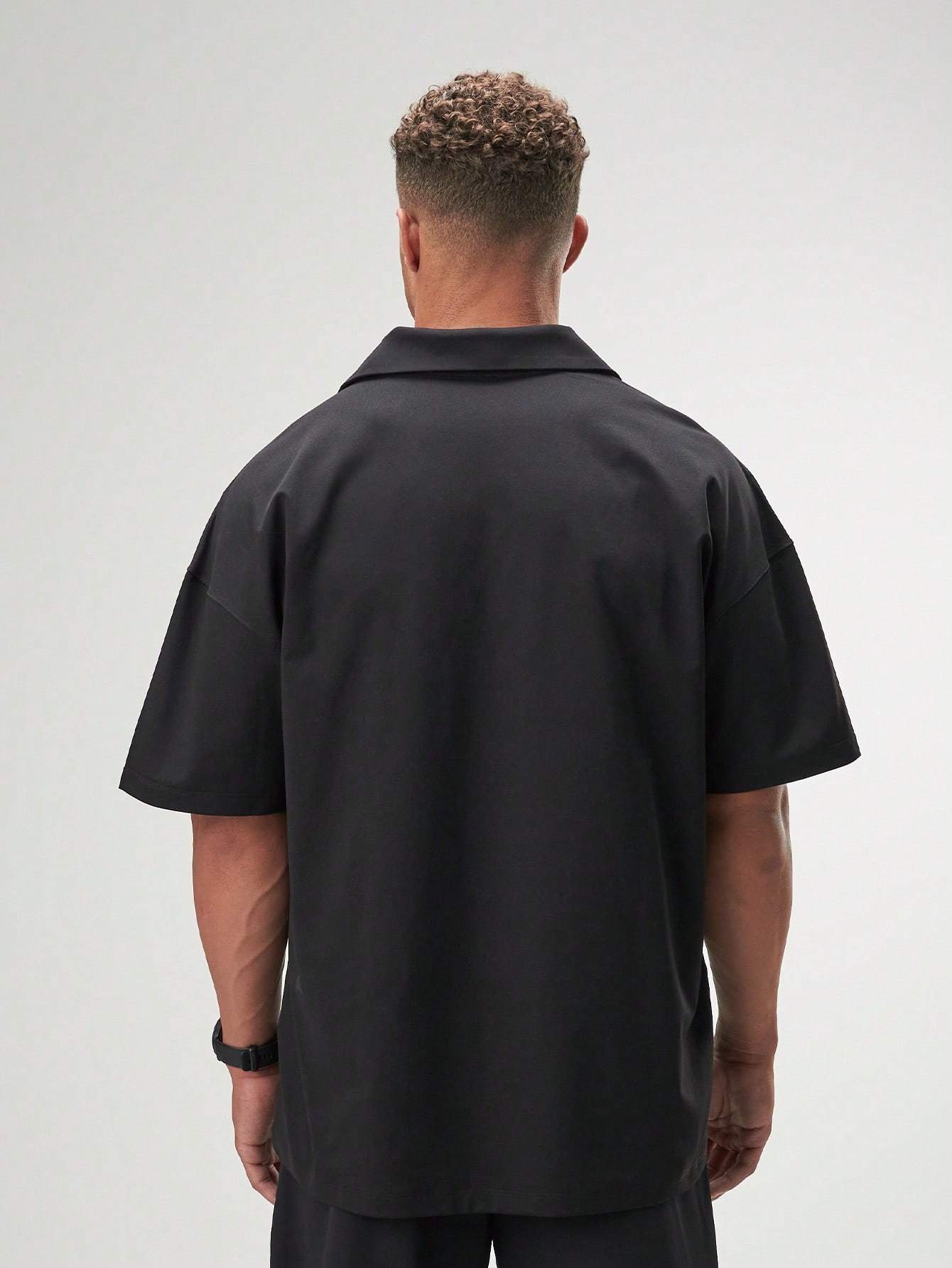 ARC Activewear Oversized Long Sleeve T Shirt Performance Top Gym Workout Jersey Polo