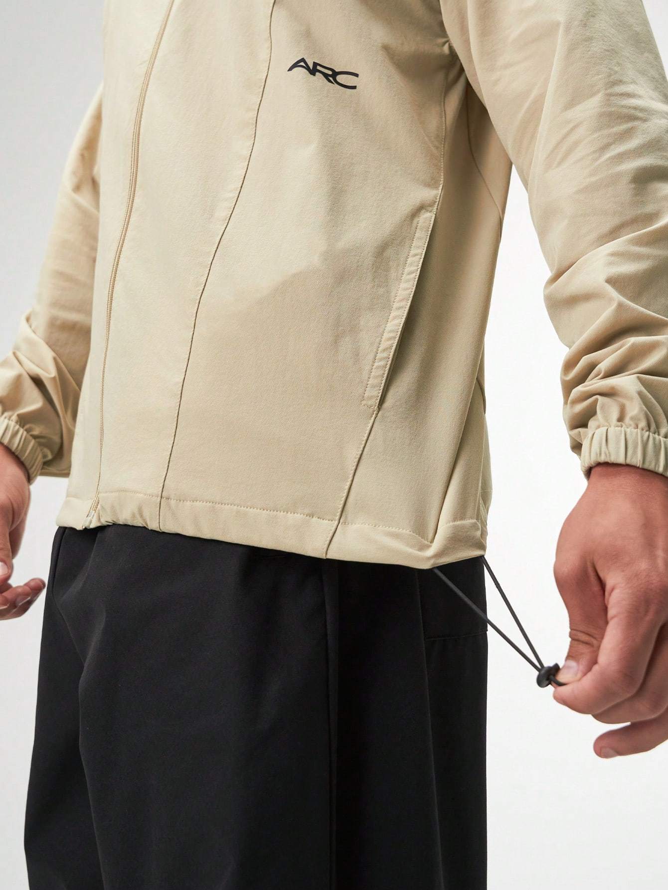 ARC Activewear Full Zip Sweater Jacket Performance Top Gym Workout Long Sleeve Track Suit