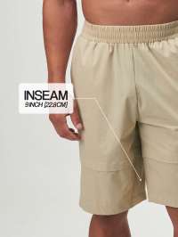 Men's Elastic Waist Wide Leg Loose Casual Shorts