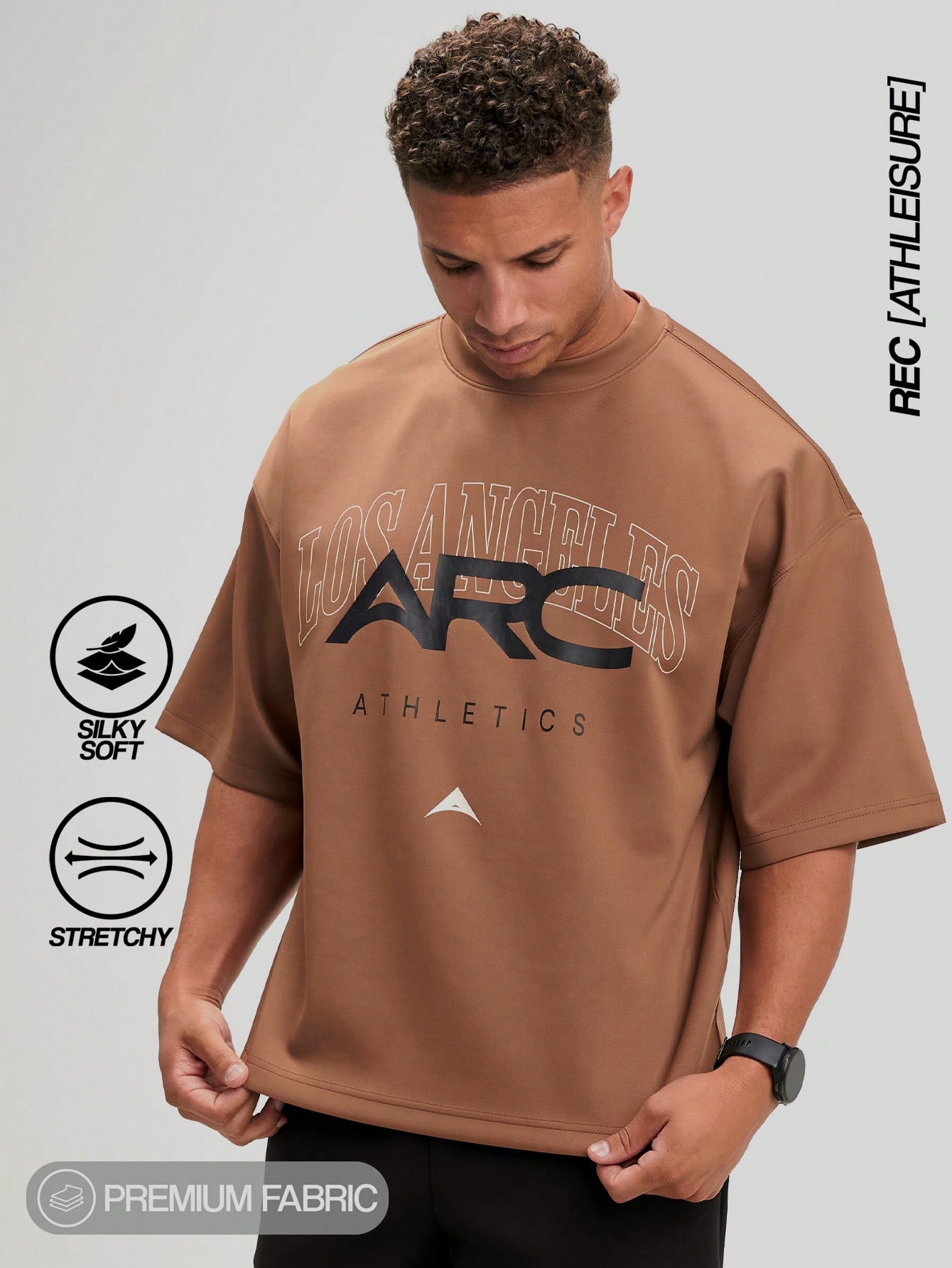 ARC Activewear Boxy Oversized T Shirt Silkysoft Stretchy Performance T