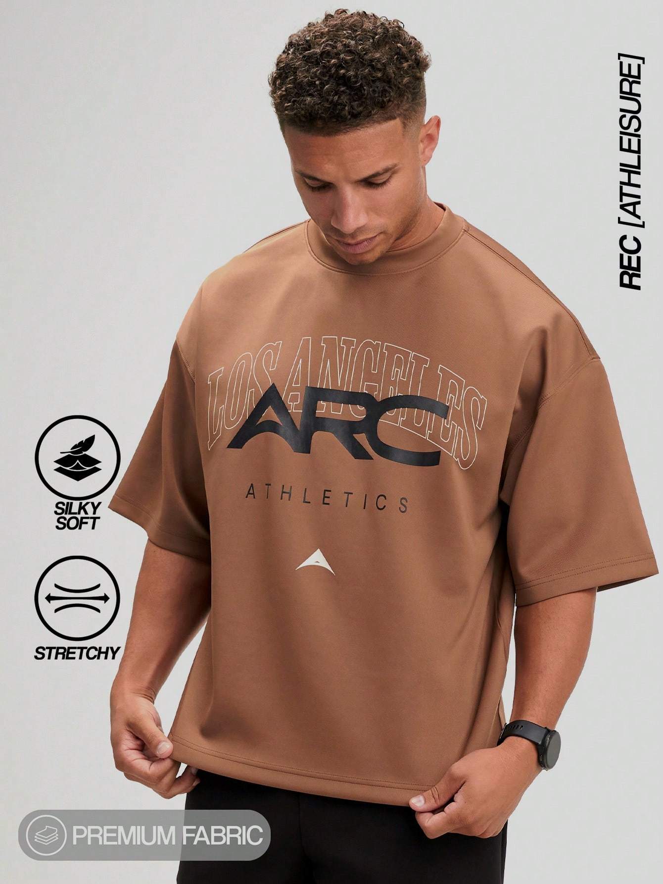 ARC Activewear Boxy Oversized T Shirt Silkysoft Stretchy Performance T