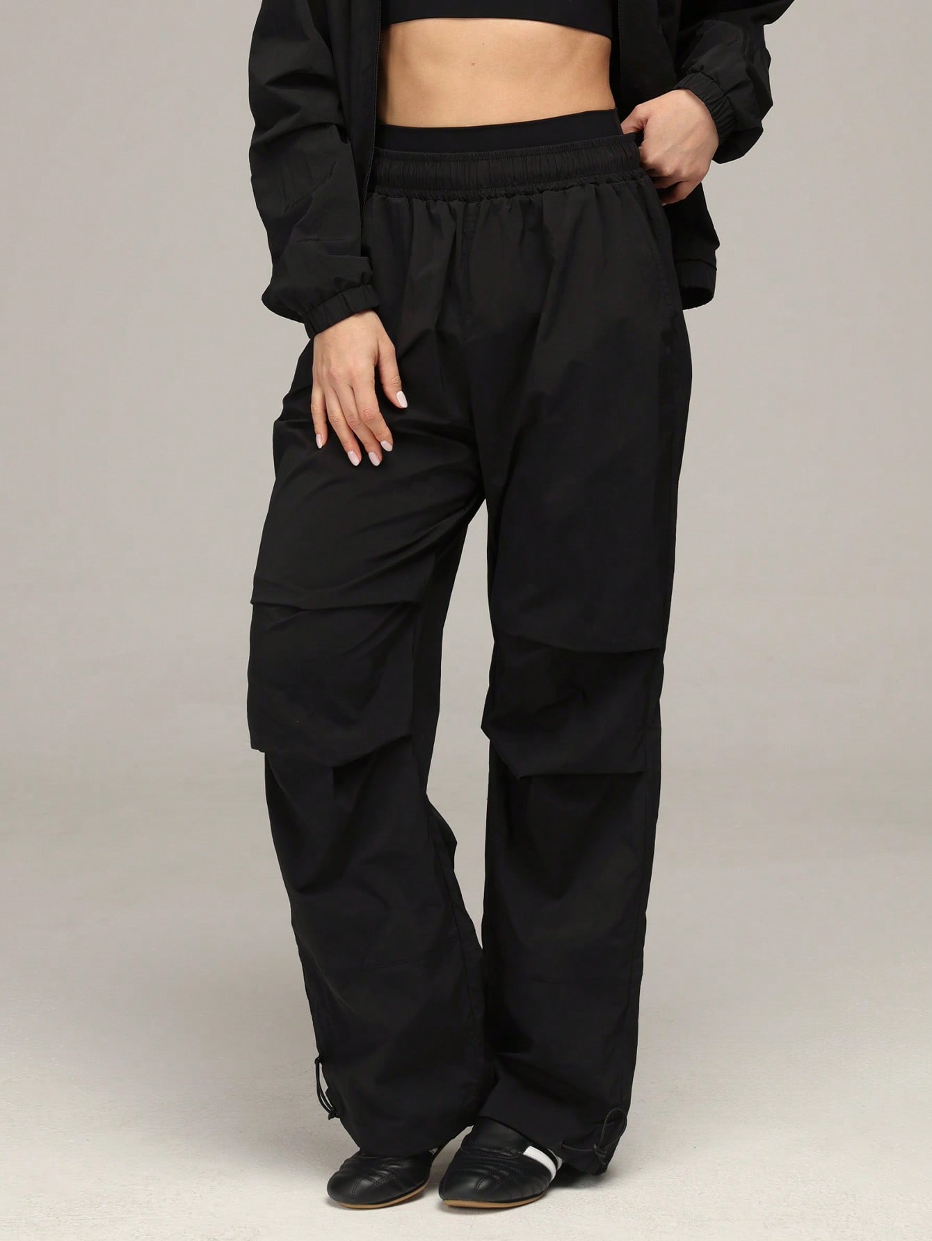 Sigmas Women's Woven Track Straight Leg Pant
