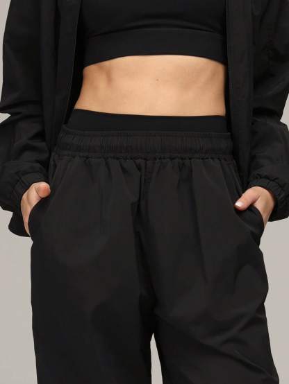 Sigmas Women's Woven Track Straight Leg Pant