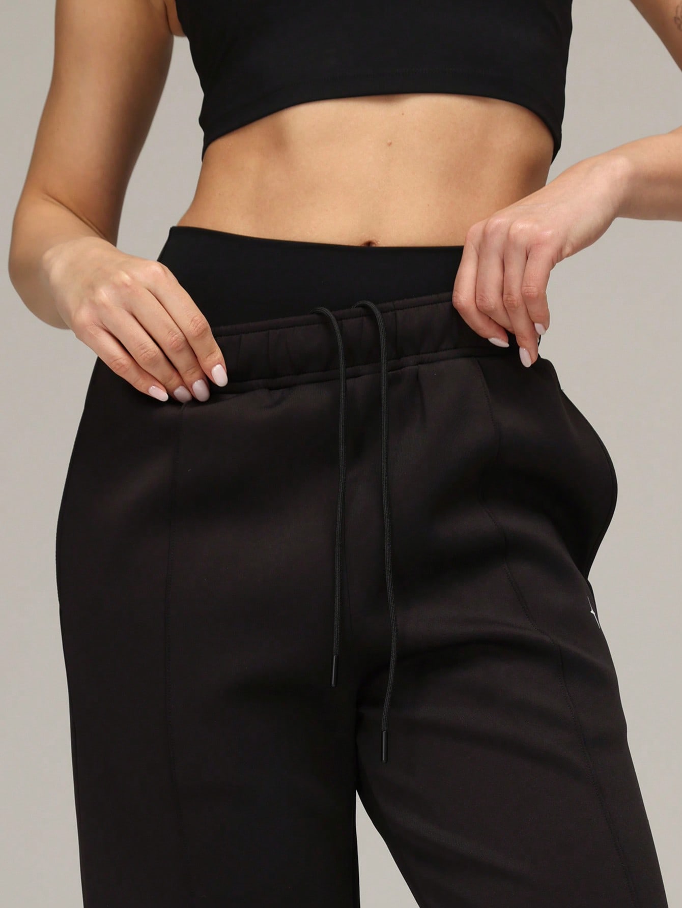 Sigmas Women's Doubel Faced Pintuck Straight Leg Sweatpant