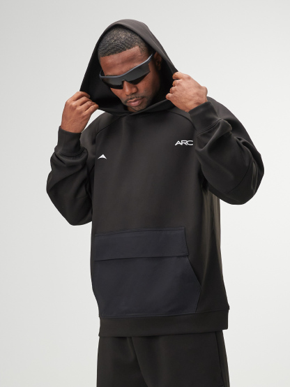 ARC Activewear Oversized Hoodie Performance Top Gym Workout Jacket Pullover