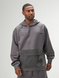 ARC Men's Letter Printed Hooded Casual Pullover Long Sleeve Sweatshirt With Pocket Hoodie Mengrey Hoodiemen Oversized Hoodieromwe Men Hoodie