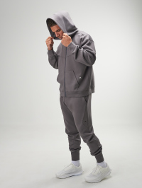 Arc Men'S Casual Oversized Fit Drop Shoulder Drawstring Zip Up Hoodies Loose Sweatshirt, Autumn/Winter