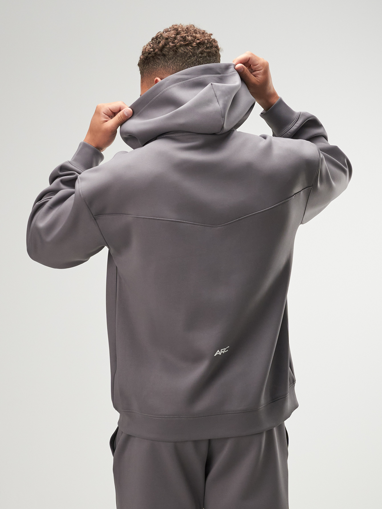 Arc Men'S Casual Oversized Fit Drop Shoulder Drawstring Zip Up Hoodies Loose Sweatshirt, Autumn/Winter