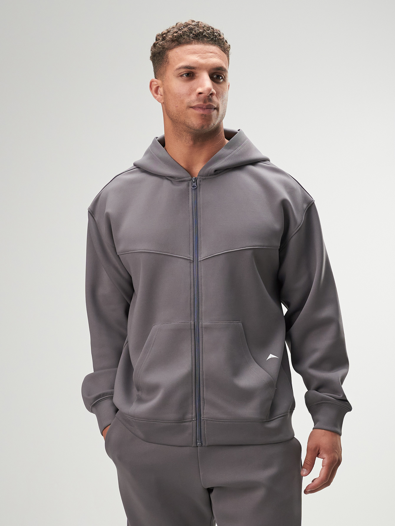 Arc Men'S Casual Oversized Fit Drop Shoulder Drawstring Zip Up Hoodies Loose Sweatshirt, Autumn/Winter