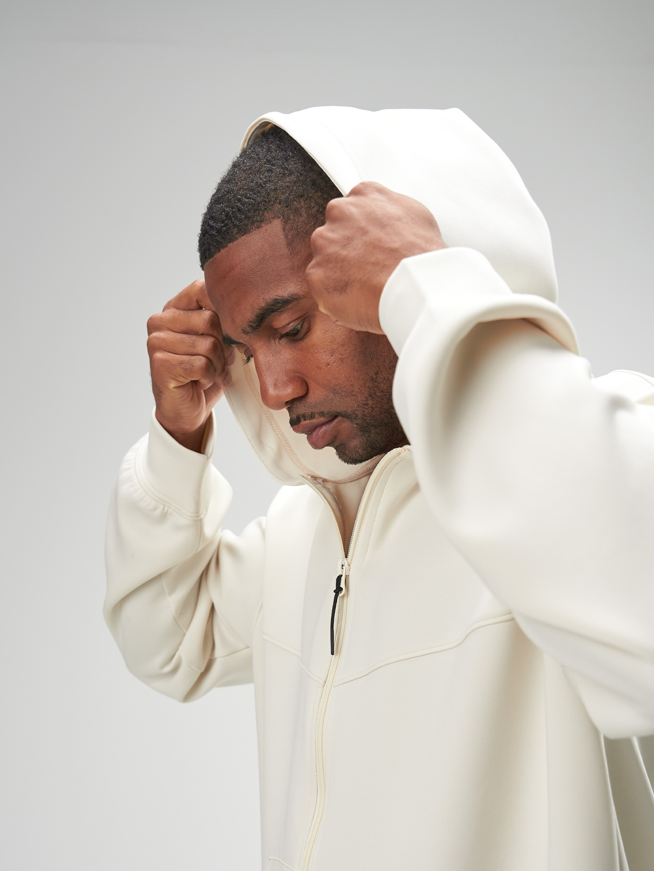 Arc Men'S Casual Oversized Fit Drop Shoulder Drawstring Zip Up Hoodies Loose Sweatshirt, Autumn/Winter