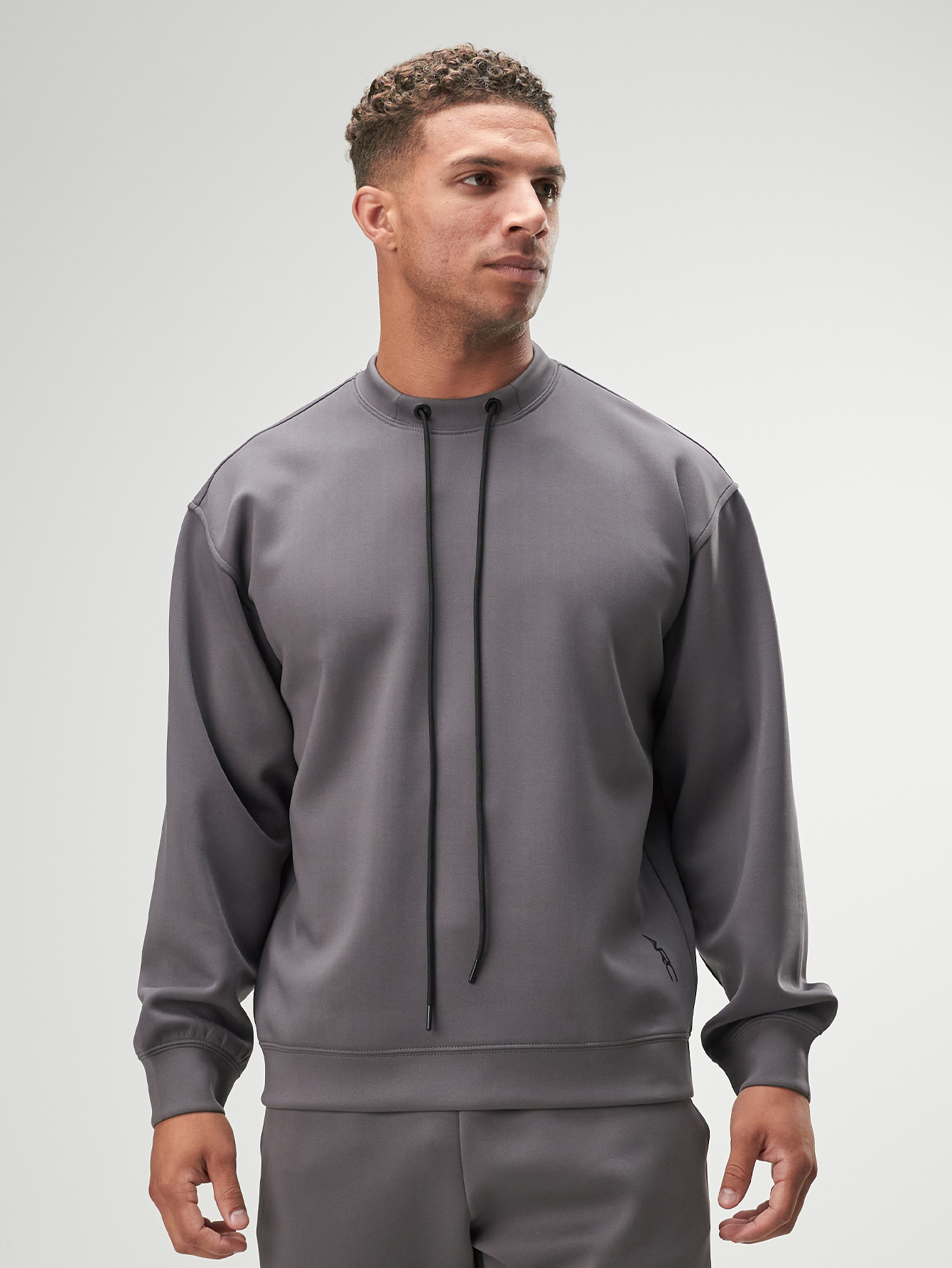 Arc Men'S Casual Crew Neck With Drawstring Design Long Sleeve Loose Sweatshirt With Pocket, Quick Dry, Autumn, Great Gift For Husband Or Boyfriend