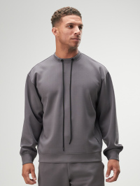 Arc Men'S Casual Crew Neck With Drawstring Design Long Sleeve Loose Sweatshirt With Pocket, Quick Dry, Autumn, Great Gift For Husband Or Boyfriend