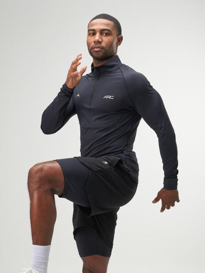ARC Activewear 1/4 Zip Sweater Performance Top Gym Workout Long Sleeve