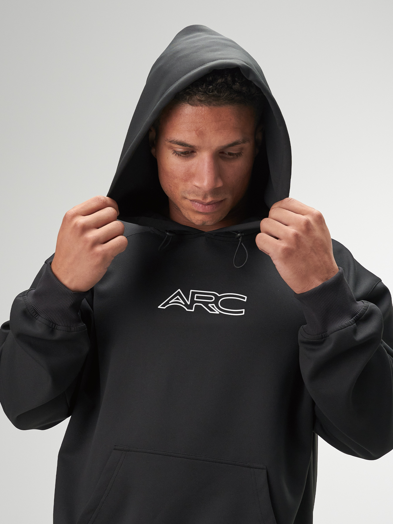 ARC Activewear Oversized Hoodie Performance Top Gym Workout Jacket Pullover