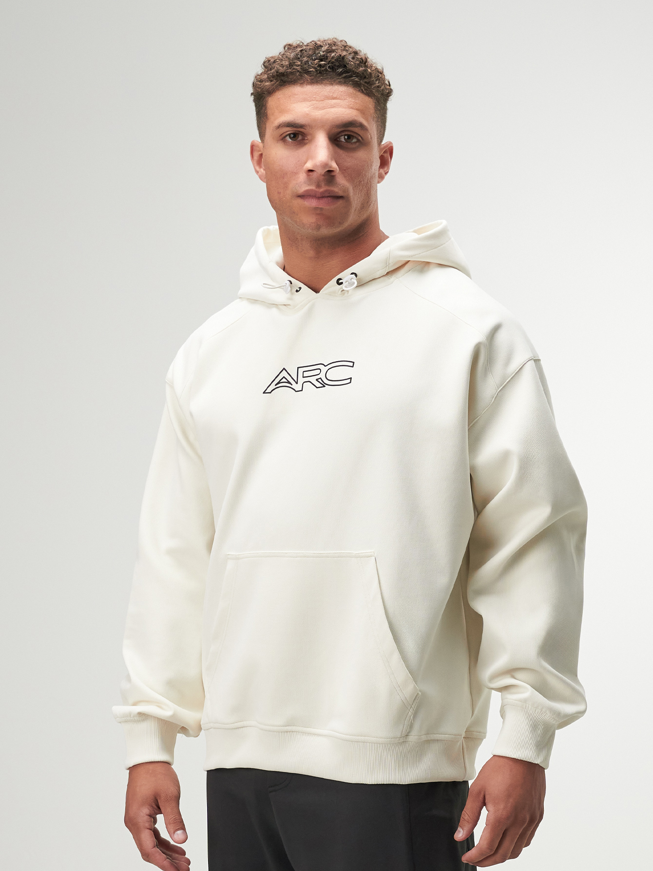 ARC Activewear Oversized Hoodie Performance Top Gym Workout Jacket Pullover