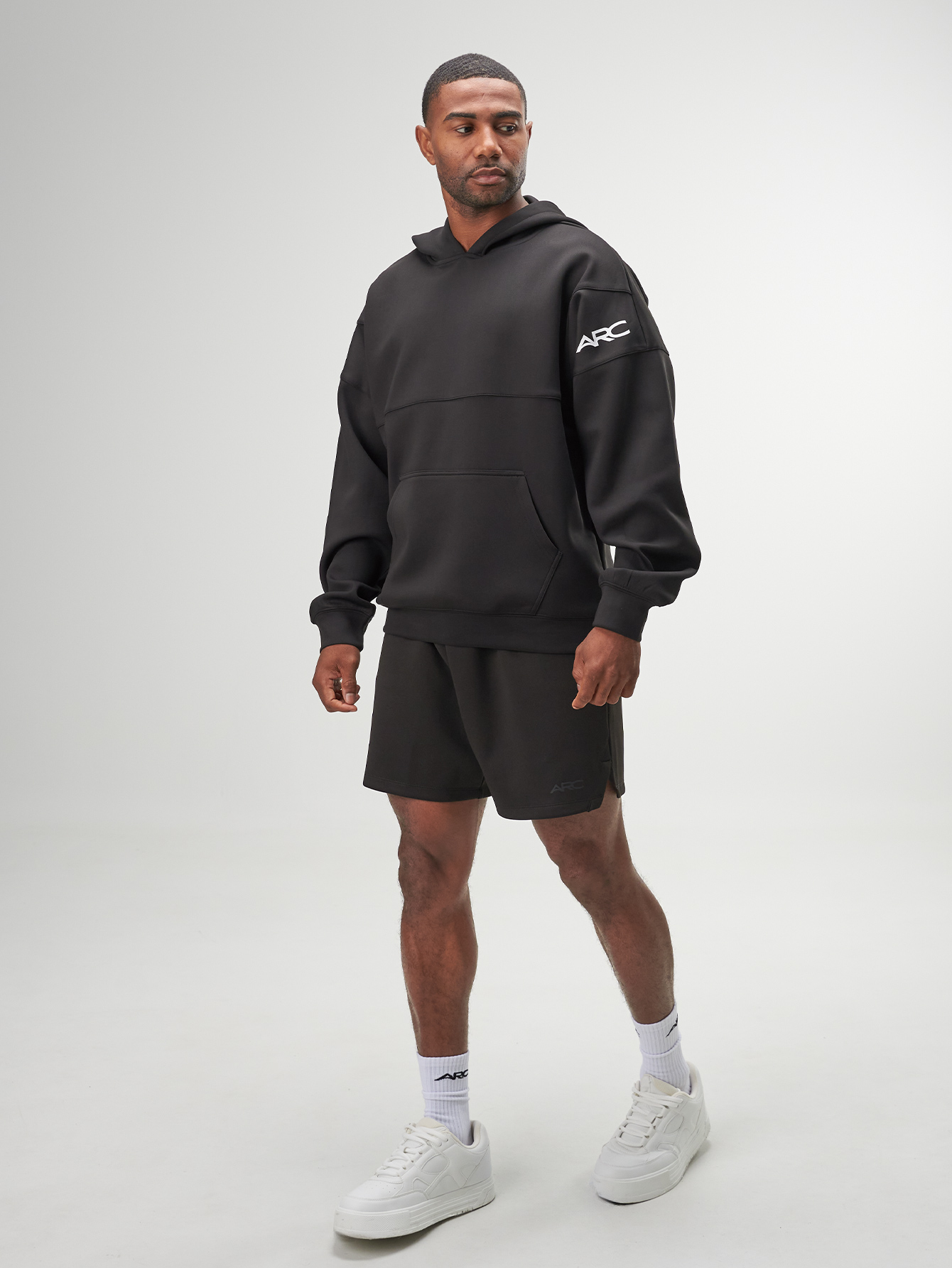 Arc Men'S Oversized Fit Drop Shpulder Hoodie With Pockets, Long Sleeve Casual Sweatshirt For Spring And Autumn, Suitable For Casual, Commuting, Outdoor Activities, Holidays, Great Gift For Husband Or Boyfriend