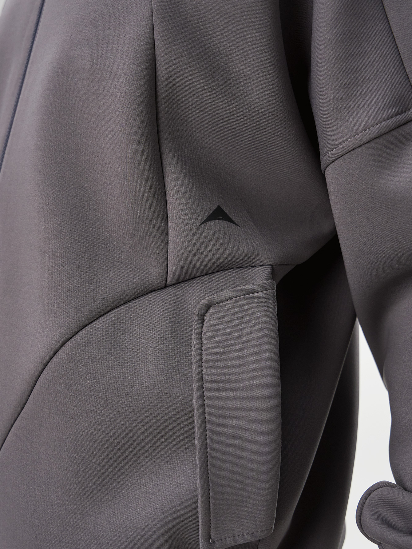 Men's Casual Gray Drop Shoulder Long Sleeve Zip Front Pocket Hoodie Sweatshirt, Autumn