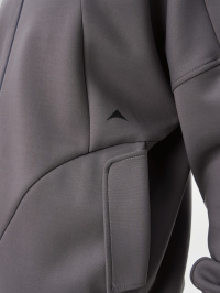 Men's Casual Gray Drop Shoulder Long Sleeve Zip Front Pocket Hoodie Sweatshirt, Autumn