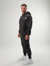 ARC Men's Casual Versatile Letter Print Hoodie Sweatshirt, Black