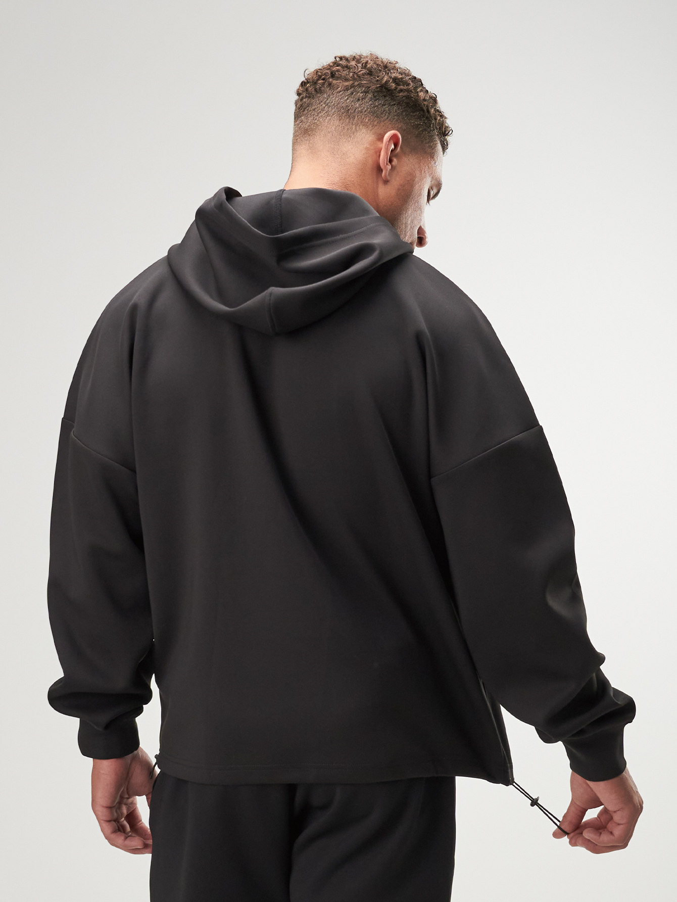 ARC Men's Casual Versatile Letter Print Hoodie Sweatshirt, Black