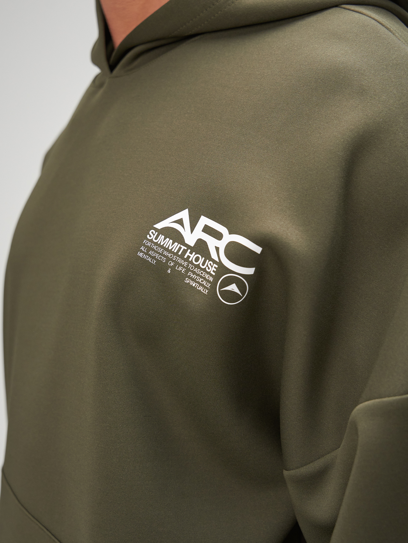 Men's Olive Green Slogan Print Drop Shoulder Long Sleeve Casual Hoodie, Autumn