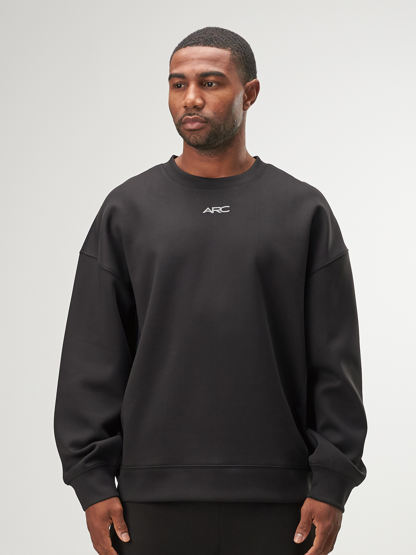 Men's Casual Letter Print Drop Shoulder Long Sleeve Crew Neck Sweatshirt, Autumn