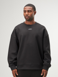 Men's Casual Letter Print Drop Shoulder Long Sleeve Crew Neck Sweatshirt, Autumn