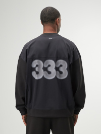 Men's Casual Letter Print Drop Shoulder Long Sleeve Crew Neck Sweatshirt, Autumn