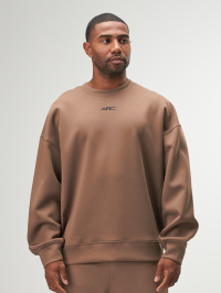 Men's Casual Letter Print Drop Shoulder Crew Neck Sweatshirt, Autumn