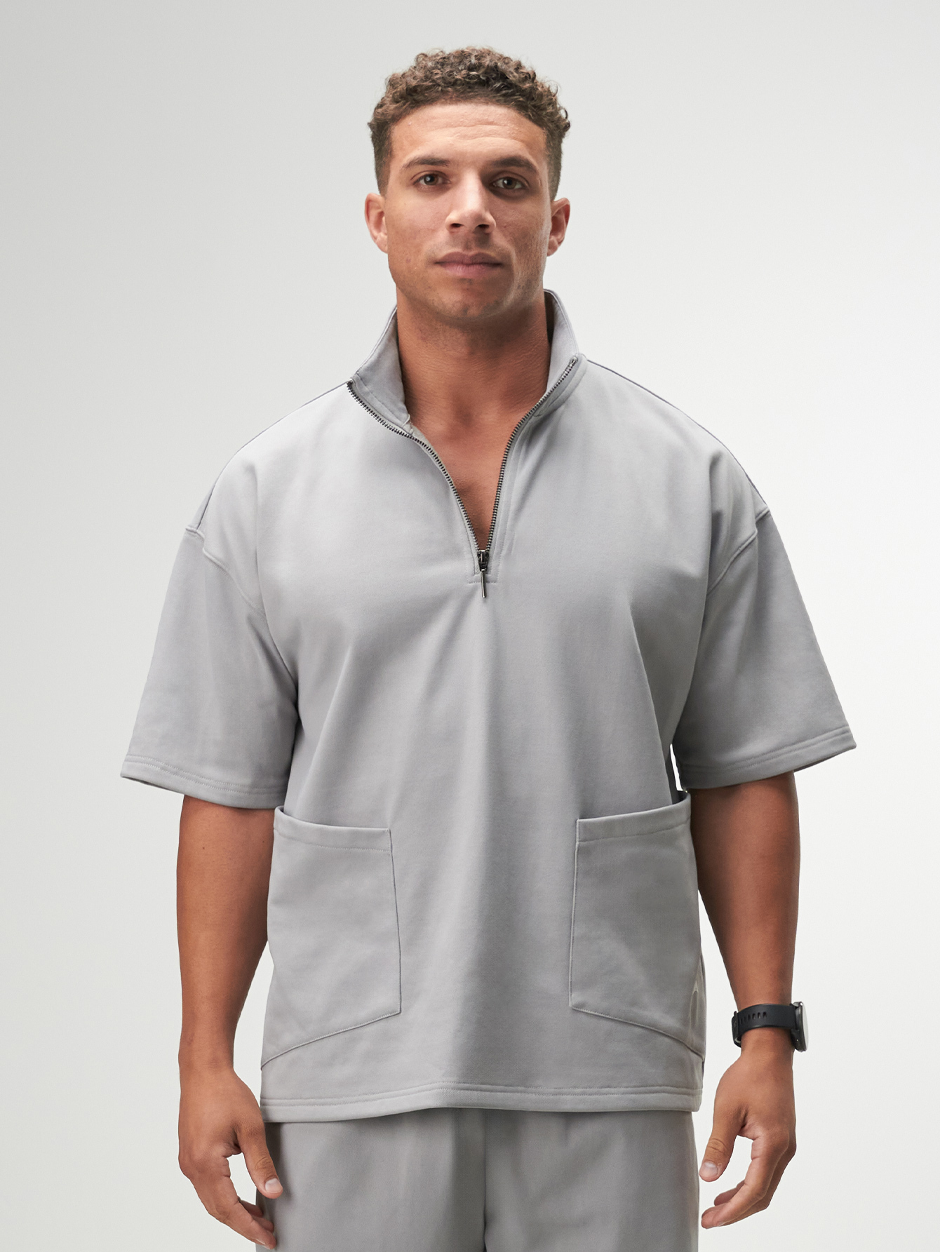 ARC Activewear 1/4 Zip Sweater Performance Top Gym Workout Short Sleeve