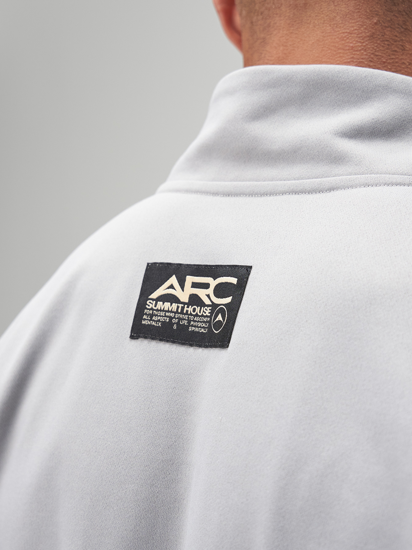 Men's Grey Letter Print Zip-Up Casual Hoodie, Autumn