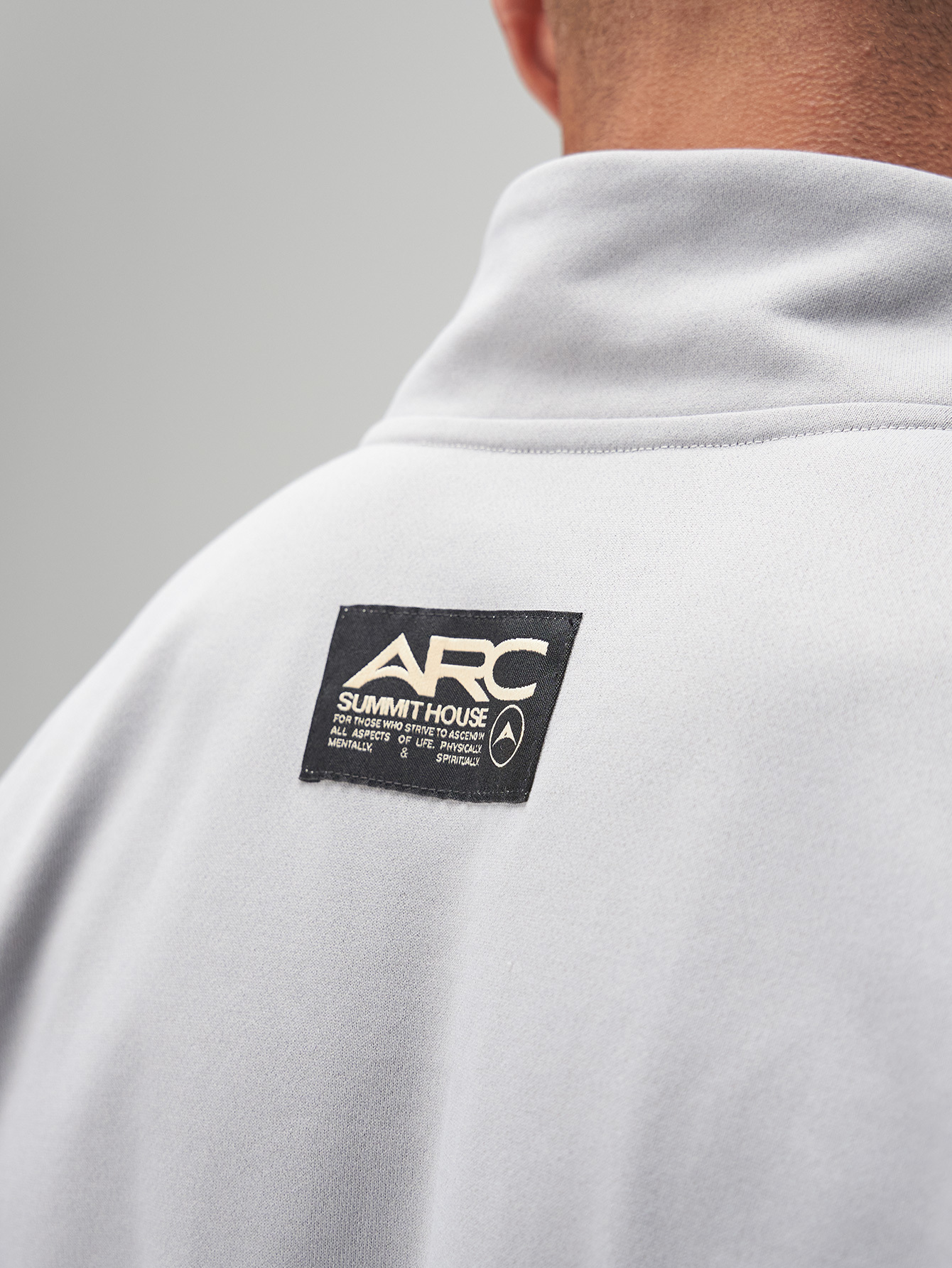 Men's Grey Letter Print Zip-Up Casual Hoodie, Autumn