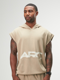ARC-2024 Khaki Men's Casual Versatile Letter Print Hoodie Vest