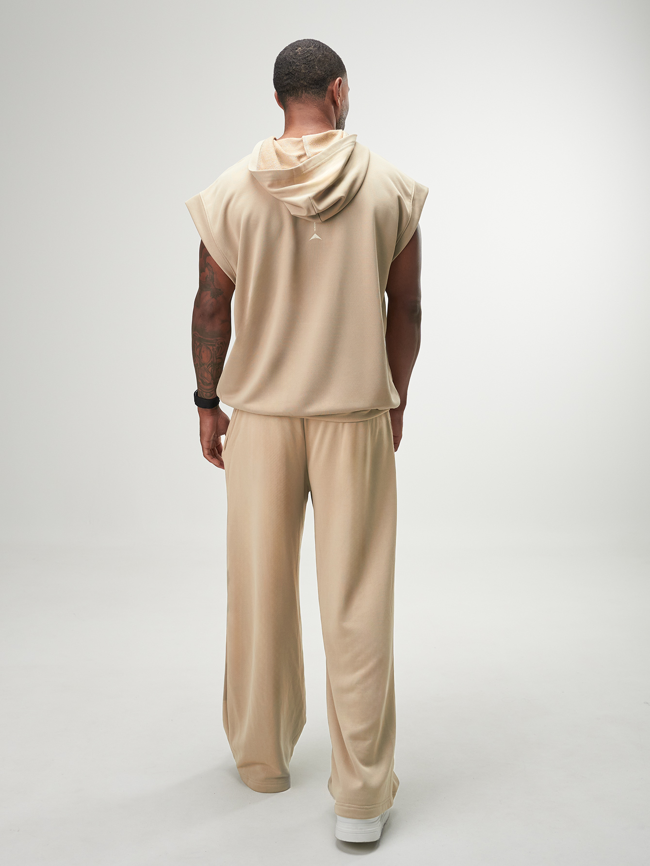 ARC-2024 Khaki Men's Casual Versatile Letter Print Hoodie Vest