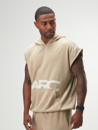 ARC-2024 Khaki Men's Casual Versatile Letter Print Hoodie Vest