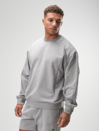 ARC-2028 Men's Casual Versatile Letter Print Sweatshirt, Grey