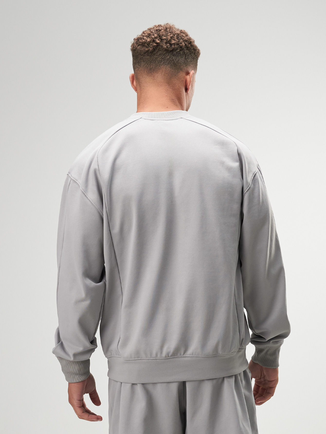 ARC-2028 Men's Casual Versatile Letter Print Sweatshirt, Grey