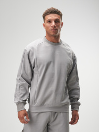 ARC-2028 Men's Casual Versatile Letter Print Sweatshirt, Grey