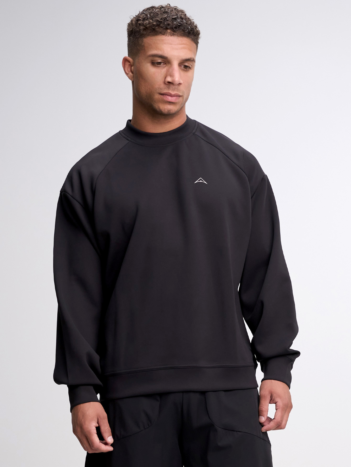 Men's Casual Loose Fit Raglan Sleeve Crew Neck Sweatshirt, Autumn