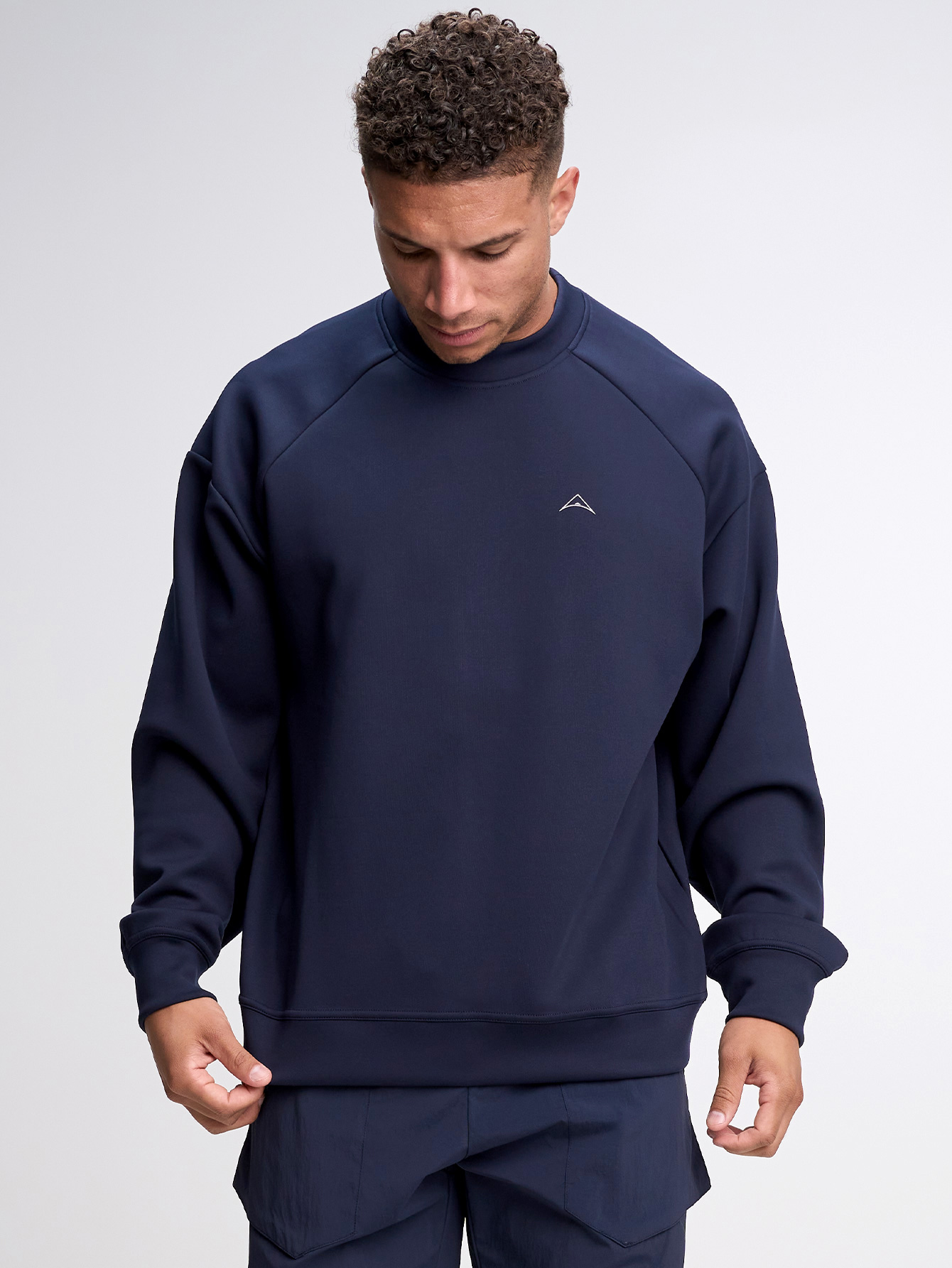 Men's Casual Loose Fit Raglan Sleeve Crew Neck Sweatshirt, Autumn