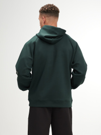 Men's Letter Print Raglan Sleeve Pocket Hoodie Sweatshirt, Olive Green