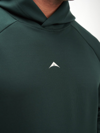 Men's Letter Print Raglan Sleeve Pocket Hoodie Sweatshirt, Olive Green