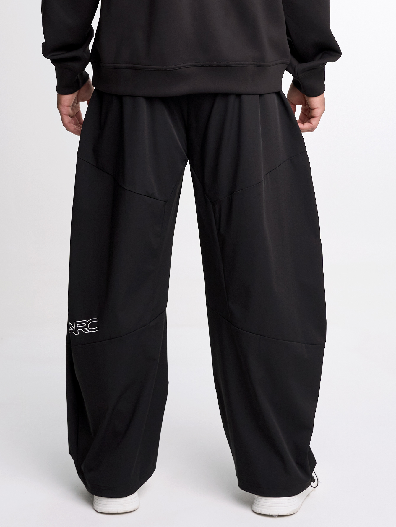 Men's Elastic Waist Pockets Wide Leg Loose Pants, Fall