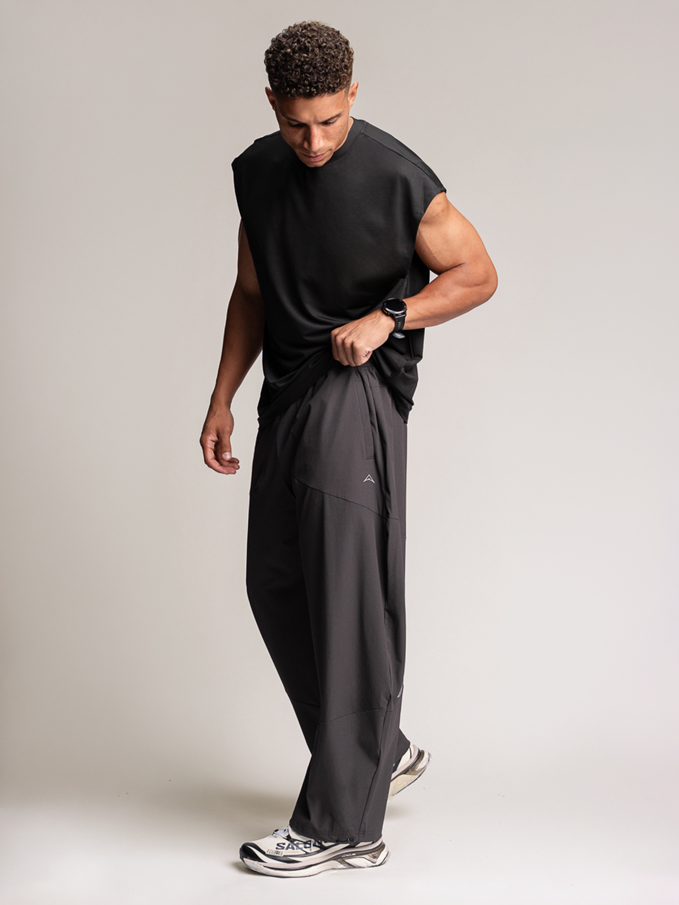 Centered Wide Leg Pant - Dark Grey ARC-3036