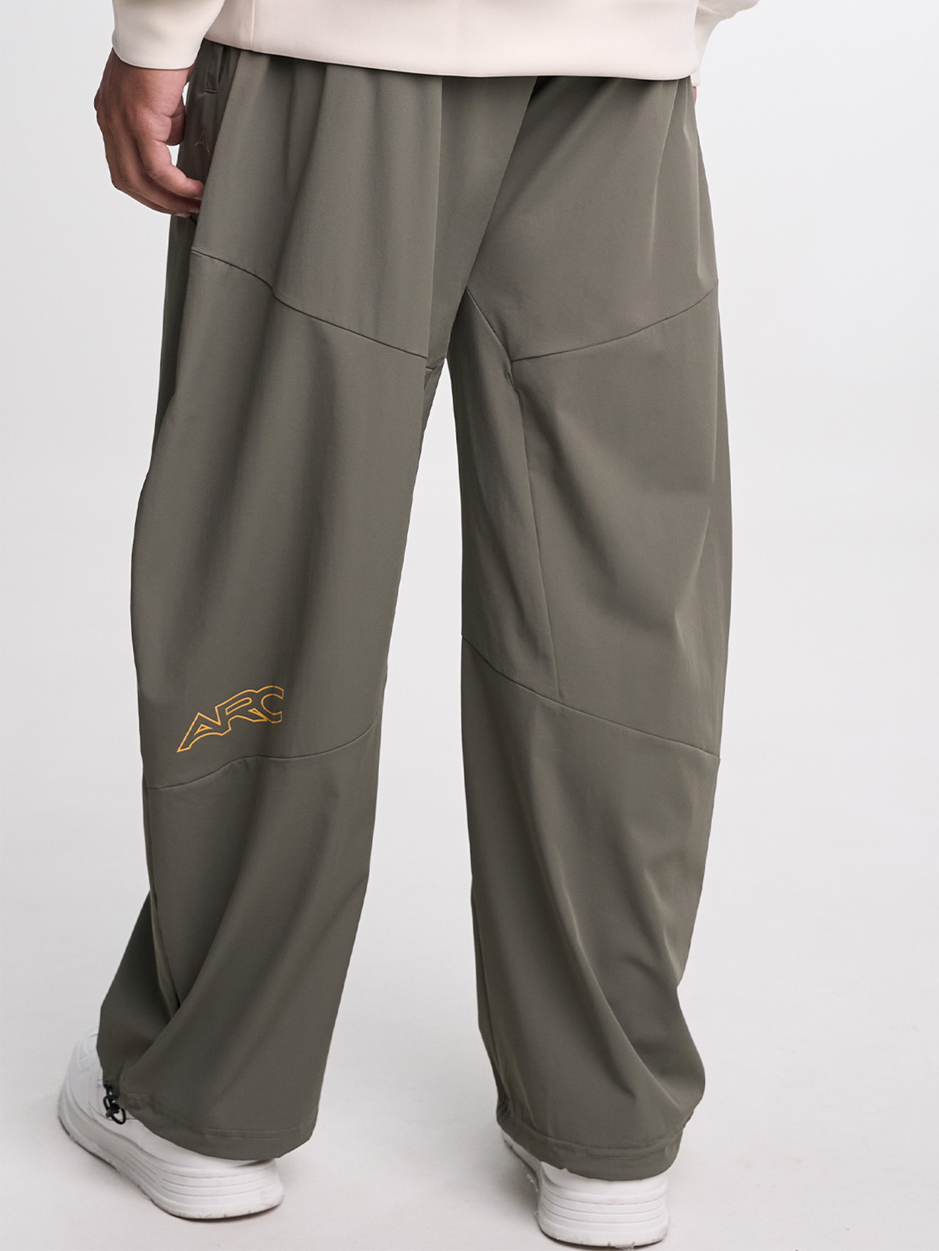 Men's Elastic Waist Pockets Wide Leg Loose Pants, Fall