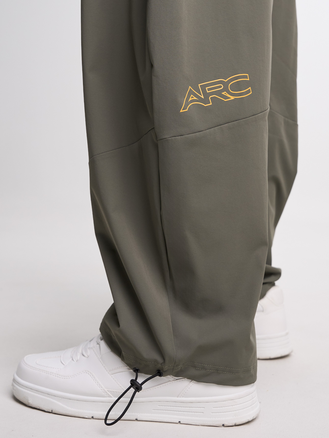 Men's Elastic Waist Pockets Wide Leg Loose Pants, Fall