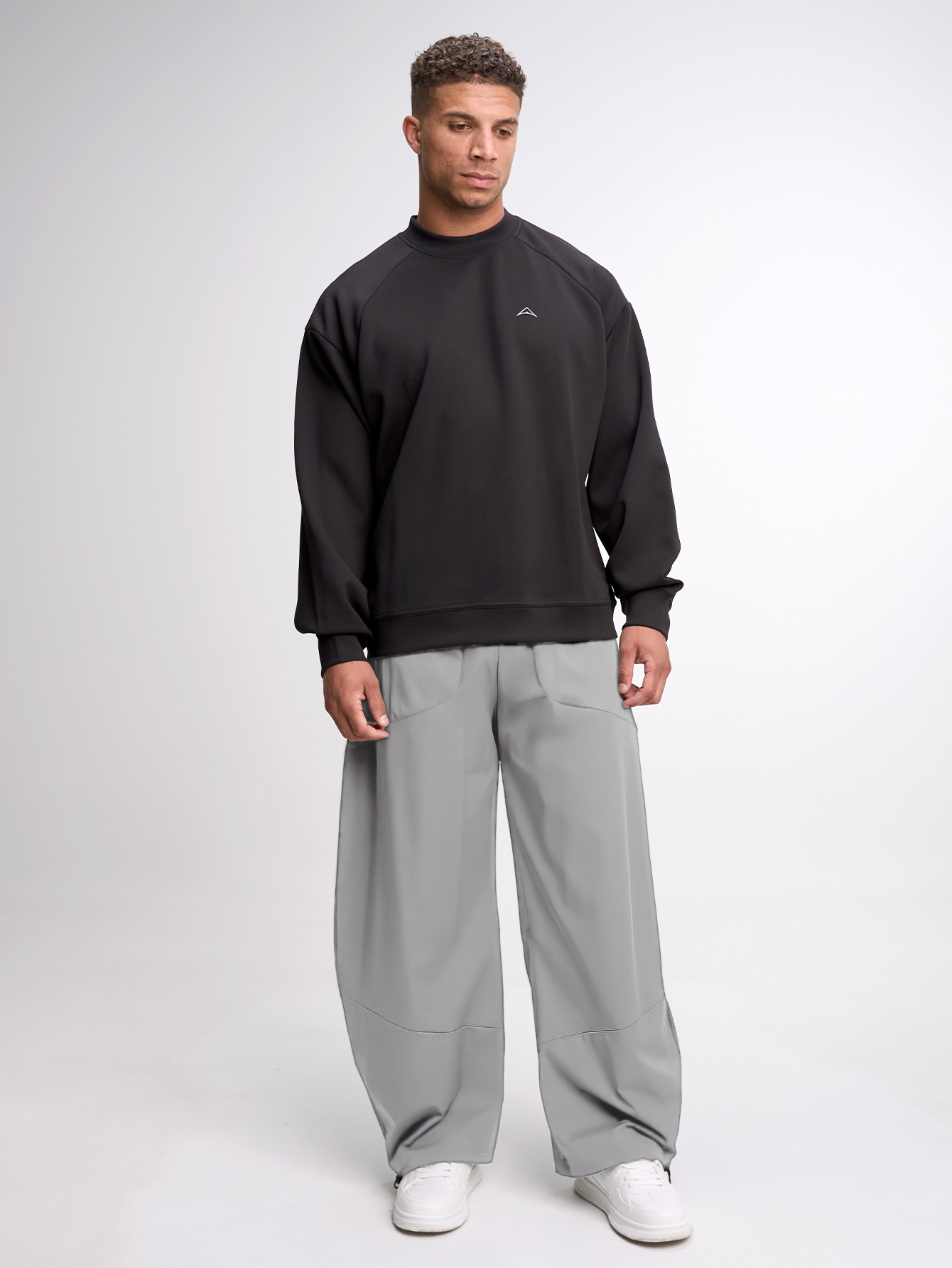 Centered Wide Leg Pant - Grey