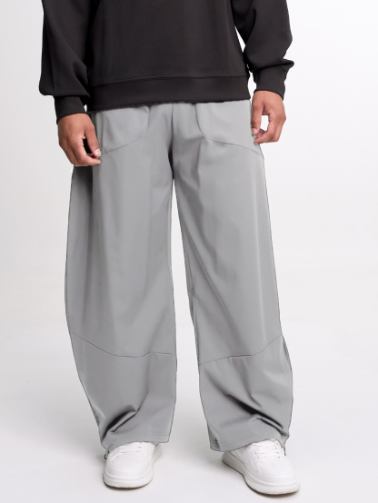 Centered Wide Leg Pant - Grey